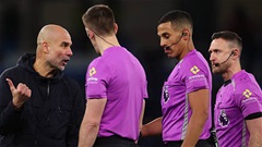 Pep Guardiola 'lèm bèm' về trọng tài sau chiến thắng của Man City